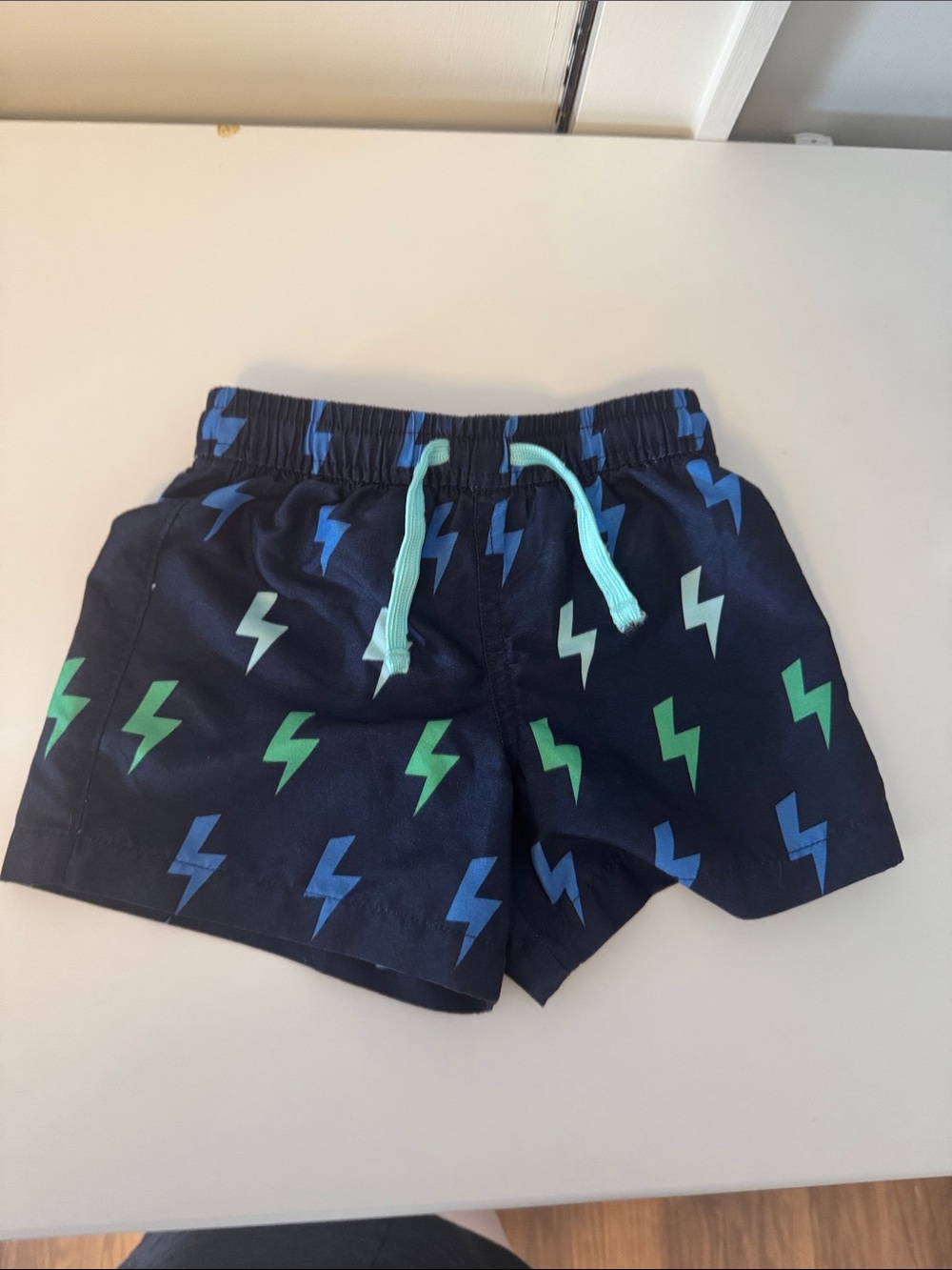 Primary Lightning Bolt Swim Shorts - 2T